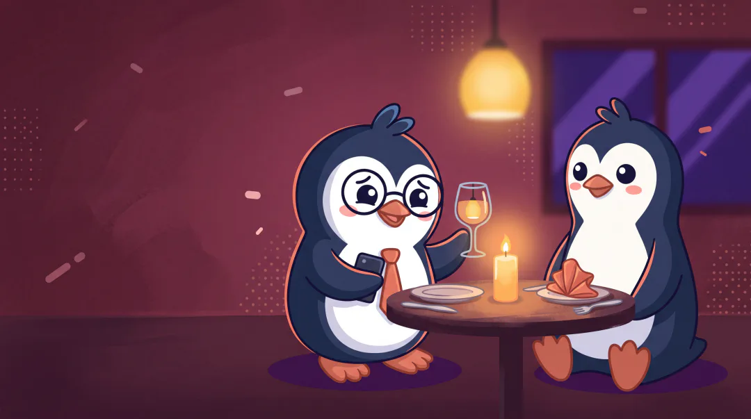 Sam raises a glass at a candlelit dinner table while Jordan smiles across from him.
