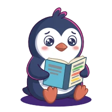 Quippy peeking over a marked-up clipboard